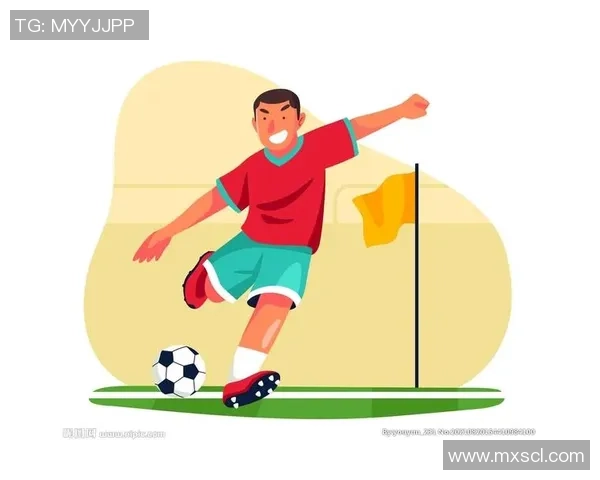 足球球星休闲时刻卡通风格插画展现运动员轻松一面